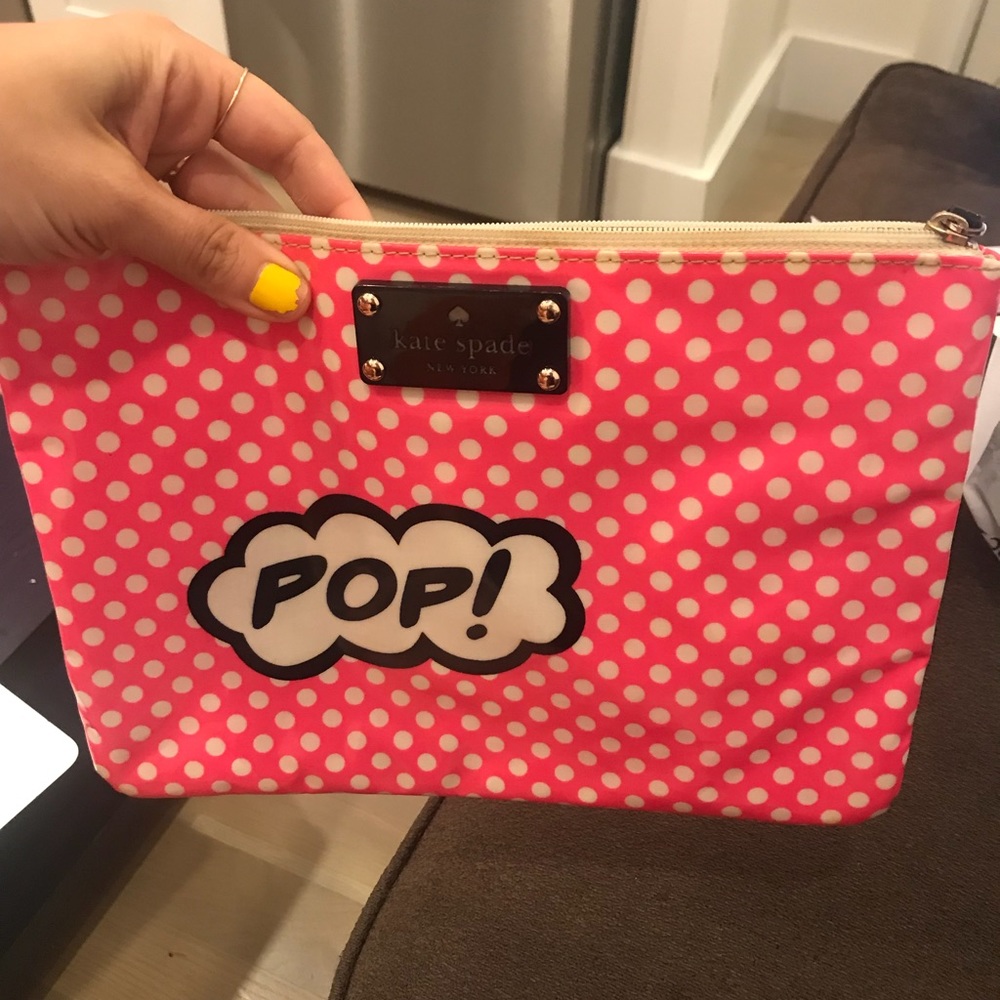 Kate Spade pop clutch makeup bag